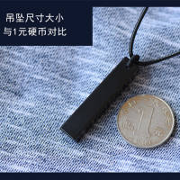 Men's trendy original obsidian pendant necklace, women's simple and individual pendant, natural crystal gift, student couple accessories thumbnail 4