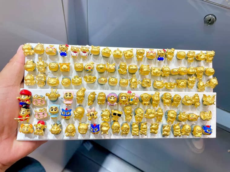 足金999猪猪手串生肖黄金手链送宝宝长辈黄金礼物平安喜乐黄金礼