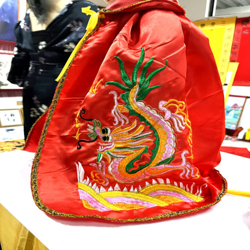 刺绣龙凤双层金丝厂家直销