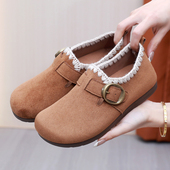 新款 磨砂皮一脚蹬软底防滑内增高女鞋 勃肯鞋 百搭女鞋 休闲单鞋 春季