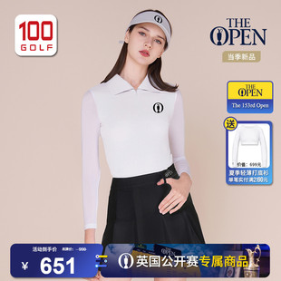 THEOPEN英国公开赛高尔夫女装 长袖 25夏季 轻薄冰丝凉感防晒Polo衫