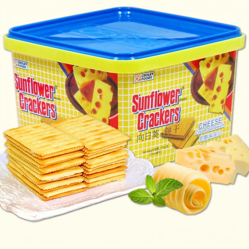 香港版向日葵牌饼干700克 奶酪芝士柠檬夹心饼独立小包下午茶点心