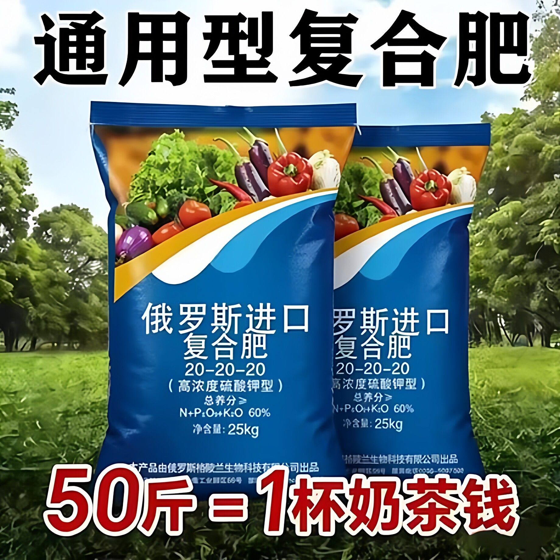 俄罗斯进口果蔬复合肥50斤