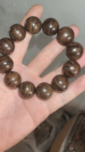 金丝楠木阴沉小叶桢楠手串男虎斑纹民族风佛珠文玩手链女念珠饰品