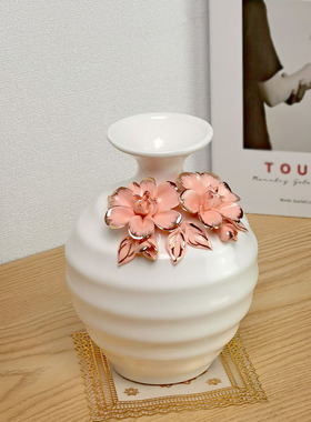 简约欧式陶瓷小花瓶酒柜玄关隔断装饰品摆件家居餐桌电视柜摆设礼