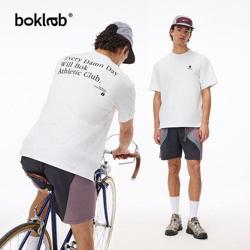 BOKLAB新款运动短袖户外跑步骑行上衣训练T恤女款宽松健身速干衣