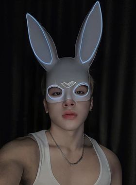 万圣节化妆舞会黑色个性帅气古风面罩男男士面具半脸成人派对白色