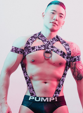 演出服酒吧演出道具定制ds作秀白色派对感束缚带衣服夜店酒吧演出