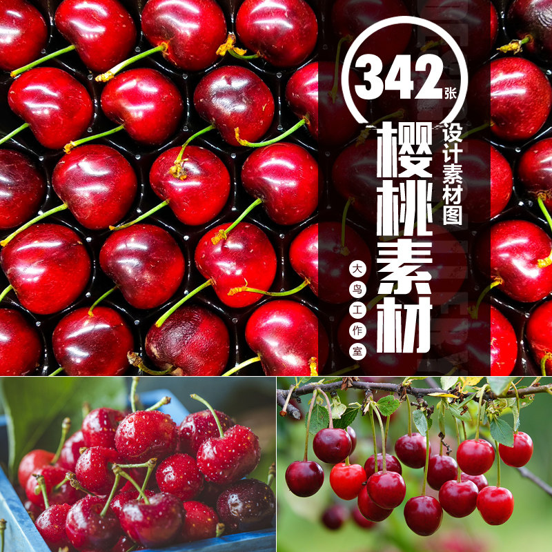 红色樱桃素材大图樱桃树图片新鲜水果摄影图jpg格式