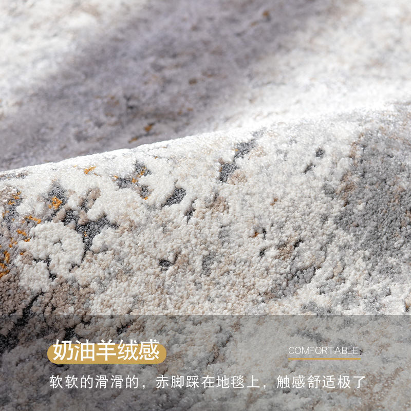 土耳其进口意式极简美式轻奢客厅沙发地毯抽象渐变简约卧室茶几毯