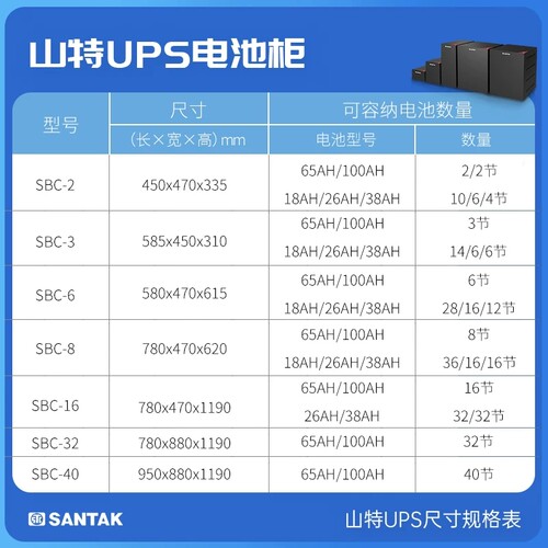 山特UPS蓄电池专用电池柜