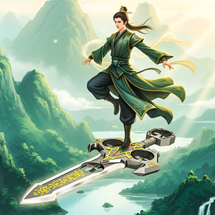 御剑飞行玩具手控遥控飞剑会飞的剑四轴无人机飞行器儿童男孩玩具