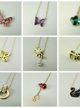 时尚流行首饰饰品简约质感钛钢女士短项链锁骨链 201115