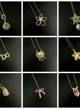 时尚流行饰品微镶锆石小巧蝴蝶星星气质女士短项链锁骨链 230924