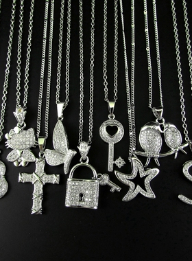 微镶锆石花朵小巧女士流行首饰