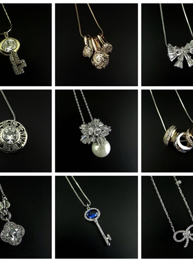 微镶锆石花朵钥匙女士流行首饰