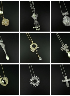 微镶锆石女士毛衣链流行首饰