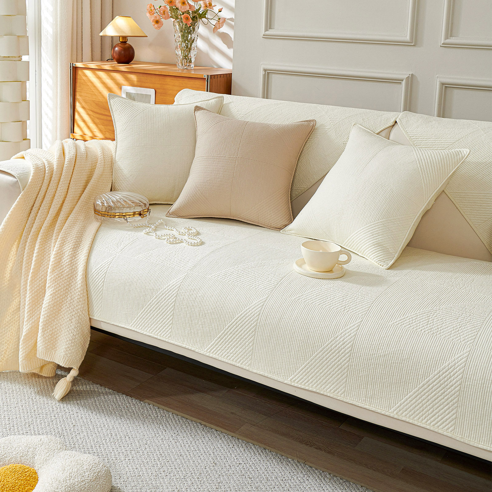 全棉沙发垫2024新款沙发套罩布艺防滑沙发盖巾极简风沙发坐垫四季,居家布艺,沙发垫,淘宝优惠券,粉丝福利购,淘宝优惠卷