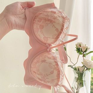 性感套装 叹得奈日系小胸聚拢无钢圈内衣女防下垂纯欲风新款 爆款