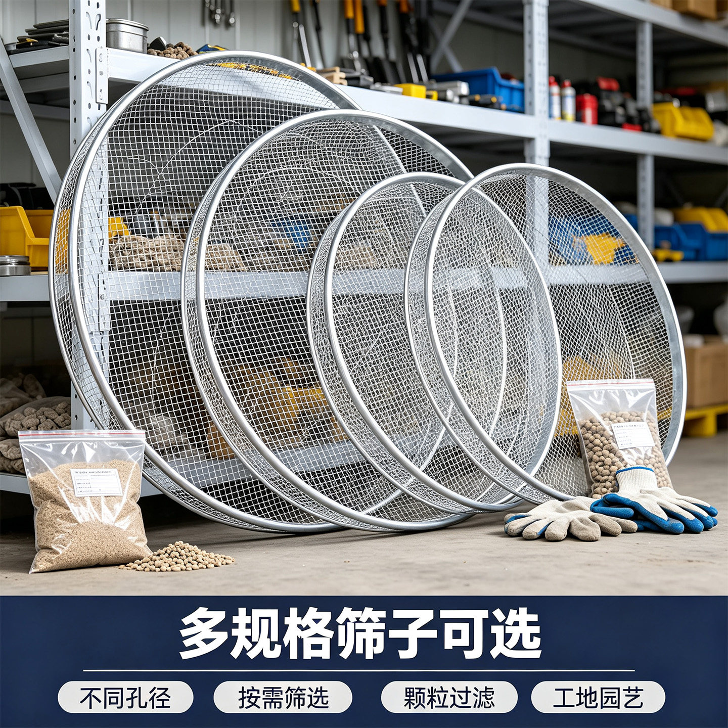 圆形大号铁丝网眼筛42孔2mm
