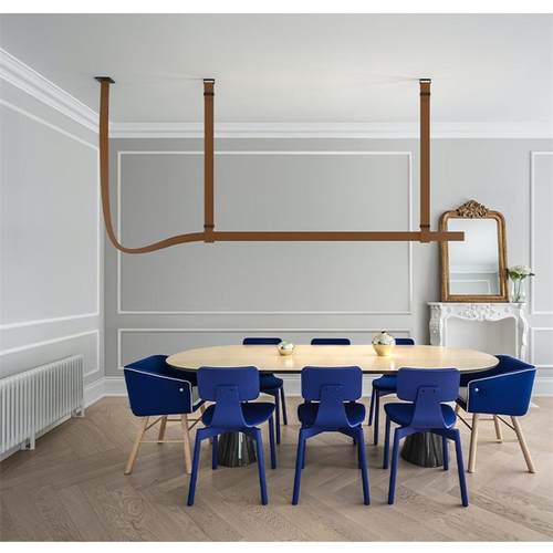 意大利Flos belt皮革餐厅吊灯现代极简吧台长条一字办公室样板房