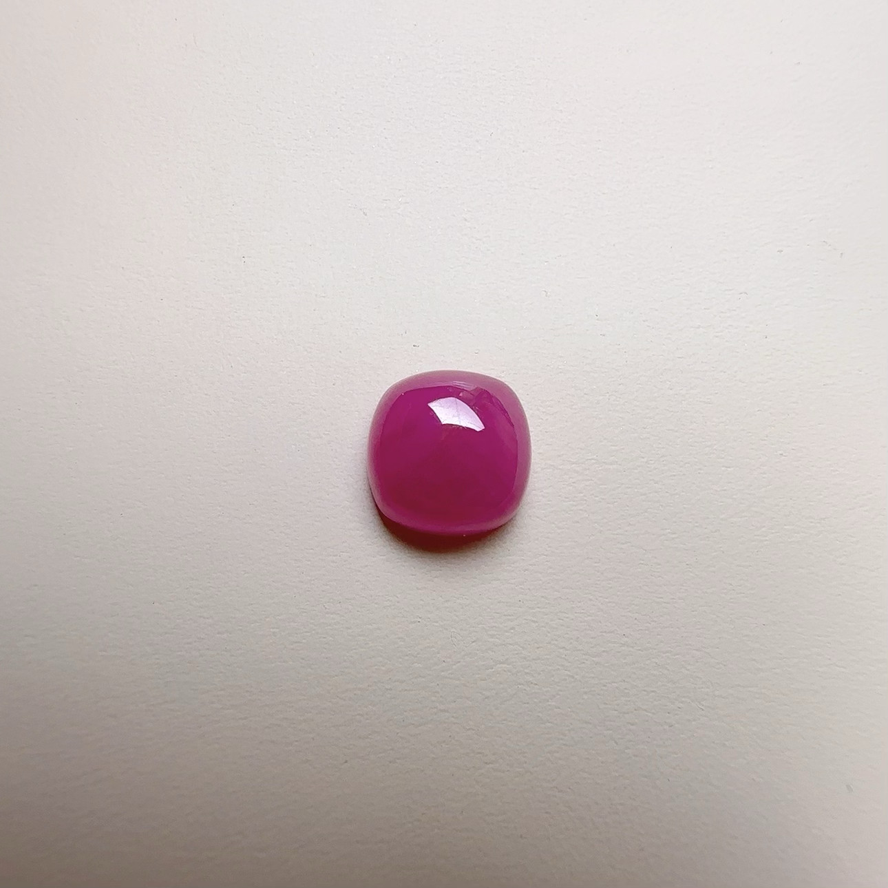 汇美宝矿无烧红宝石裸石6.72ct天然方形蛋面戒指戒面吊坠素面原石