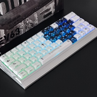 克罗恩化蝶ez63ev63键帽侧刻透光蝴蝶双拼键帽wooting6080