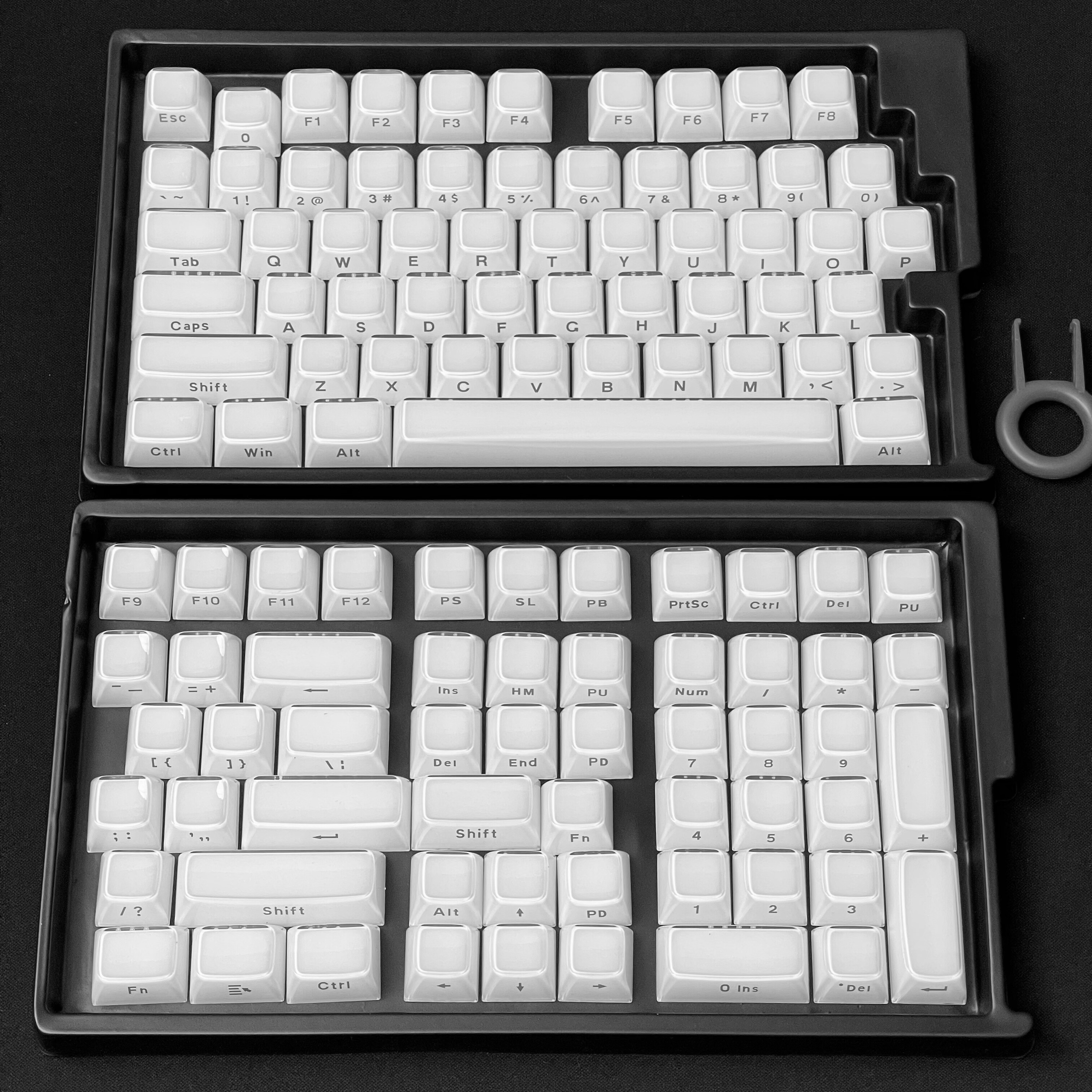 水晶果冻 wooting满改键帽魔浪二色成型PC水晶侧刻OEM高度键帽图片