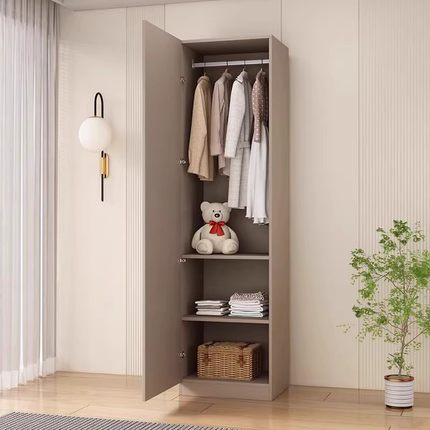 单门衣柜2米卧室儿童衣橱办公室成人立柜储物收纳阳台窄柜定制