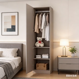 衣柜家用卧室简易组装全挂儿童衣橱办公室成人立柜储物收纳可定制