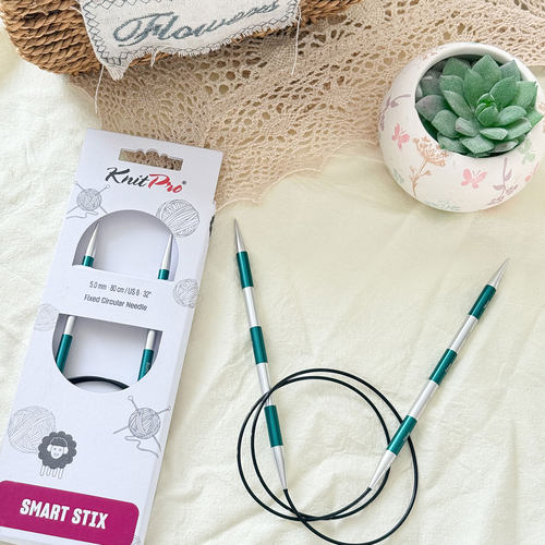 正品进口印度KnitPro Smart Stix铝制环形针毛衣针编织针（80cm）