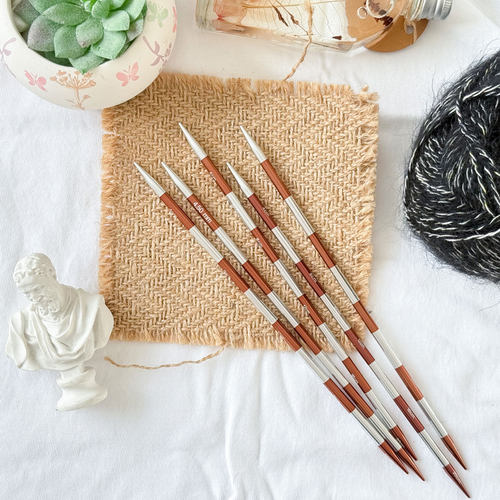 正品进口印度KnitPro Smart Stix铝制双头棒针（20cm）