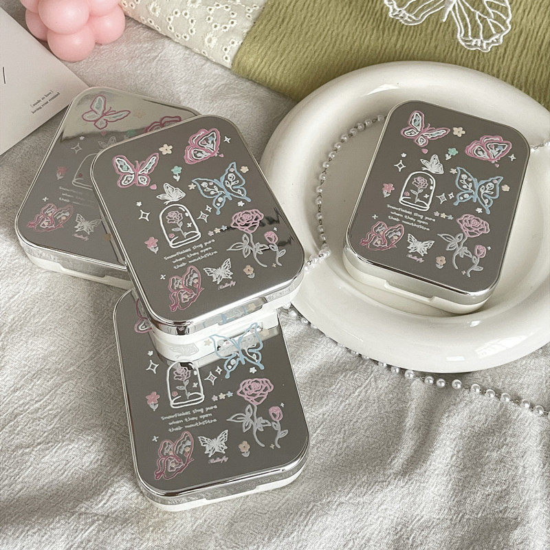 美瞳盒多副大容量凯达ins风便携隐形眼镜盒多个伴侣盒护理收纳盒