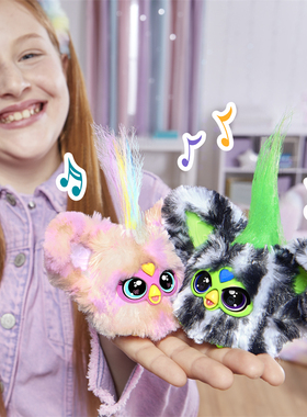 【情侣款】菲比小精灵迷你宝贝毛绒电子玩偶甜心与酷盖 礼物玩具