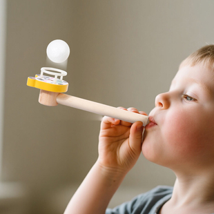 儿童木质吹气游戏玩具男女宝宝益智早教吹吹乐