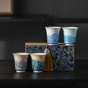 结晶釉功夫茶杯小杯陶瓷高档精美女士品茶盏窑变个人专用茶具礼品