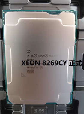 Intel 志强 铂金xeon 8269CY cpu2.5G满载3.2 26核心52线 正式版