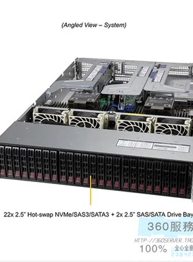 超微SYS-220U-TNR 2U机架式服务器LGA4189 6330 8352 8336选配CPU