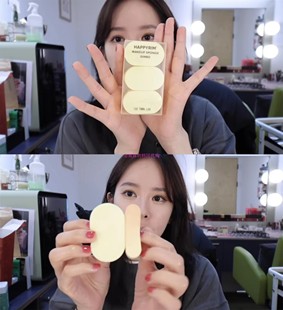 韩国代购 The tool lab Happyrim合作粉底化妆棉粉扑超大号林室长