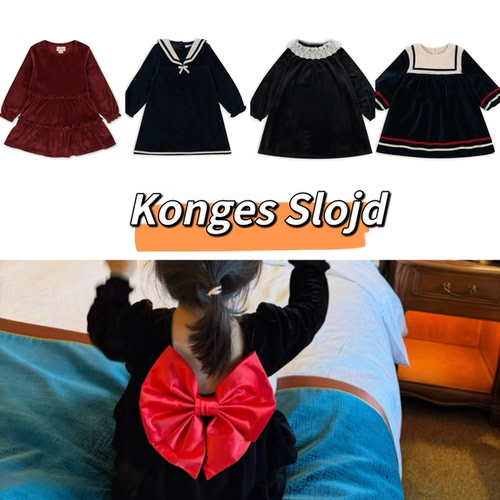 现货秒发 丹麦Konges Slojd女童丝绒连衣裙儿童洋气公主生日礼服