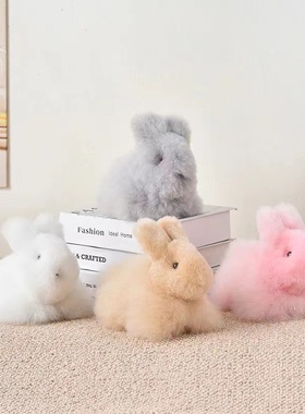 羊驼毛兔子公仔玩偶 秘鲁进口手工儿童毛绒玩具 warmpaca