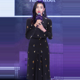 裙黑色半身裙两件套装 优雅气质套装 女 高级感长裙春秋新款 欧货女装