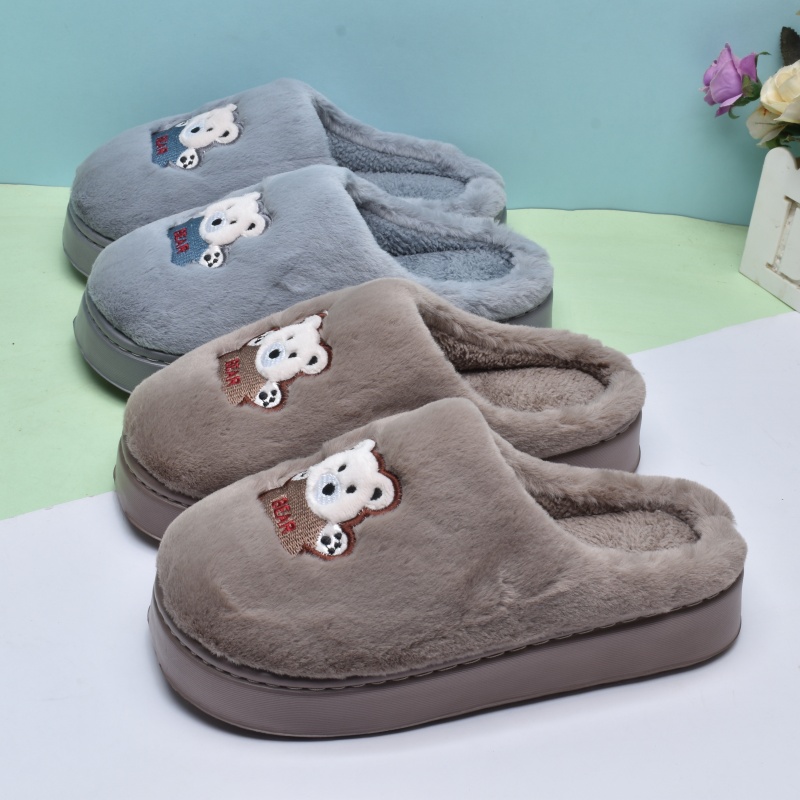 冬季中大童男孩可爱卡通居家棉拖