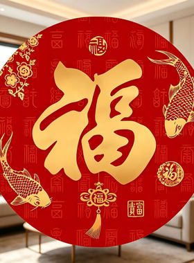 福字墙贴福字门贴入户门贴装饰乔迁新居冰箱贴柜子贴新年春节无痕