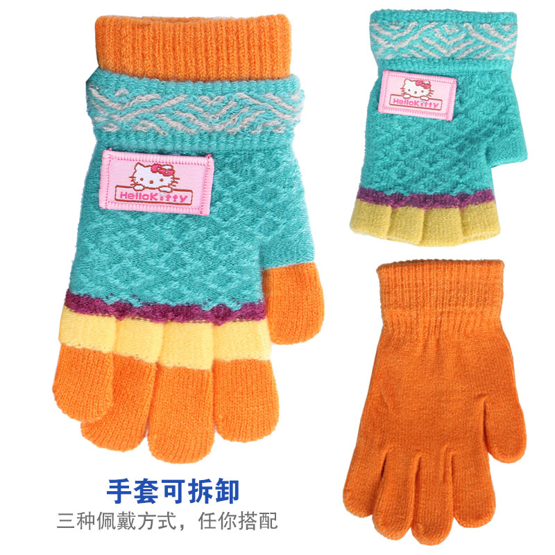 Gants pour fille HELLO KITTY en acrylique - Ref 2150111 Image 3