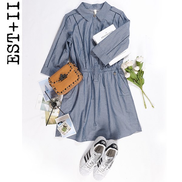 EST+II 艺诗 18年春季新款 纯棉翻领中袖连衣裙 天猫优惠券折后¥229包邮(¥329-100) EST+II 艺诗 18年春季新款 纯棉翻领中袖连衣裙 天猫优惠券折后¥229包邮(¥329-100)