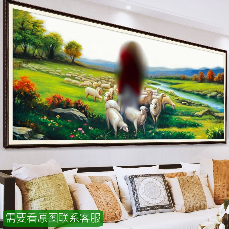 放羊牧羊钻石画客厅满钻十字绣