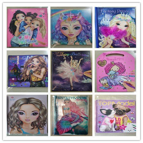 德国topmodel绘画本 美人鱼 梦幻容颜 流行天后 芭蕾伶娜绘画本