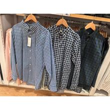男装女装优质长绒棉格子衬衫长袖衬衣休闲纯棉476016/476014