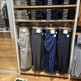 日系弹力舒适休闲长裤防晒防水速干修身通勤裤男469287/470602